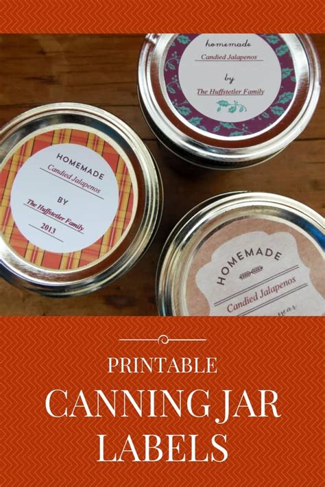 Mason Jar Labels Printable