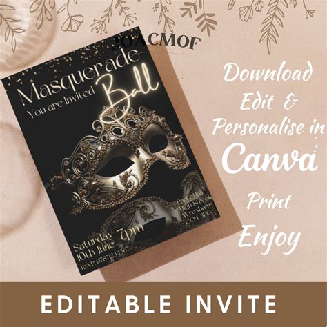 Masquerade Ball Invites Templates