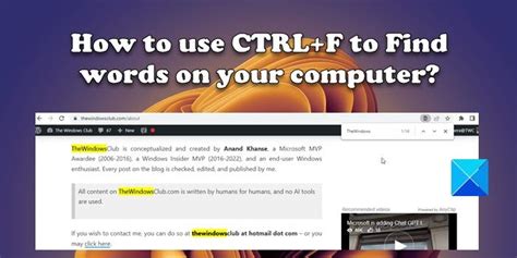 Master Ctrl+F: Effortlessly Find Words on Any Browser in Windows 11/10