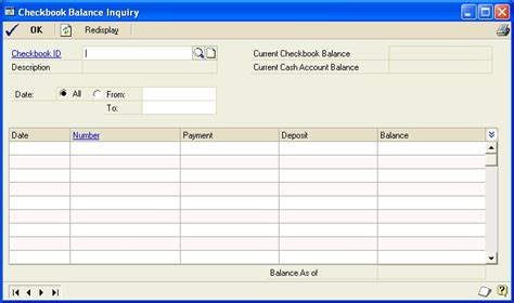 Mastering Checkbook Balance Inquiries in Microsoft Dynamics GP