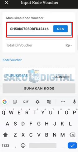 Masukkan Kode Voucher