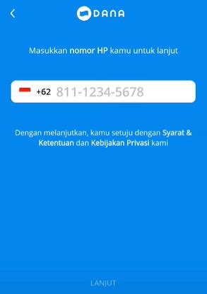 Masukkan Nomor HP