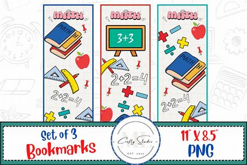 Math Bookmark Printable