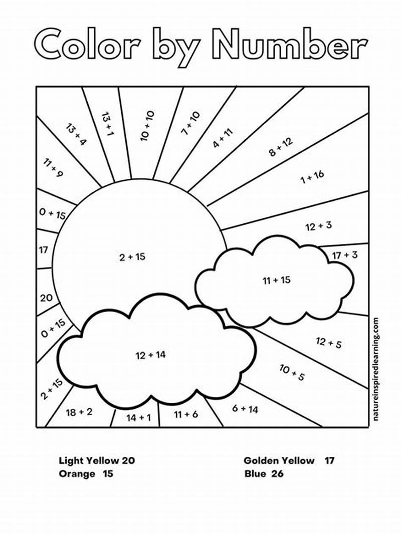 Math Coloring Sheets Addition