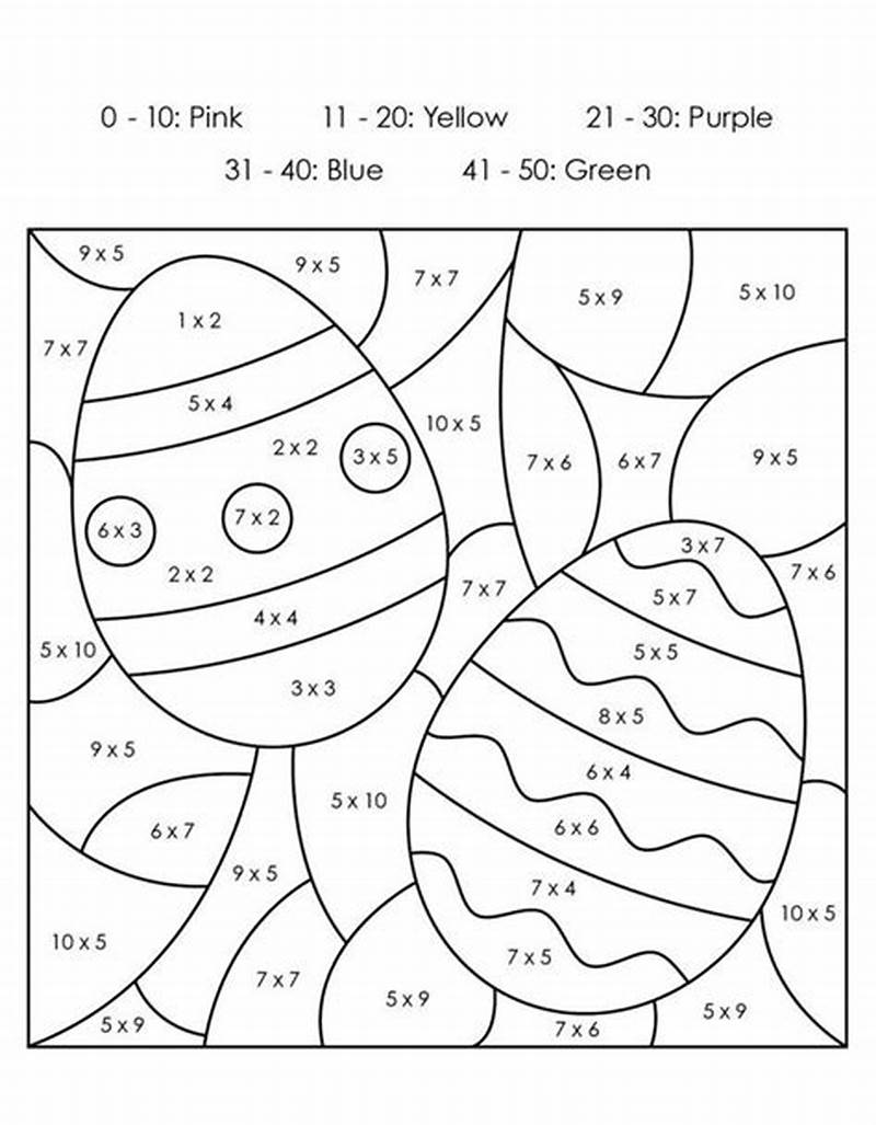 Math Easter Coloring Pages