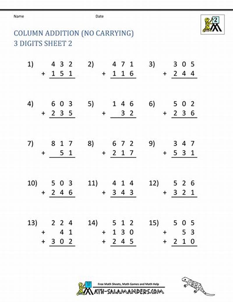 Math For 2nd Graders Worksheets Printable