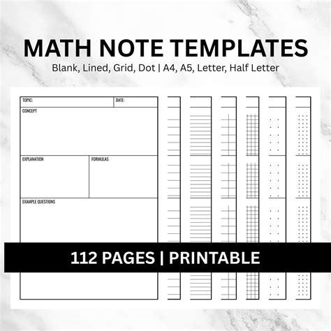 Math Notes Template