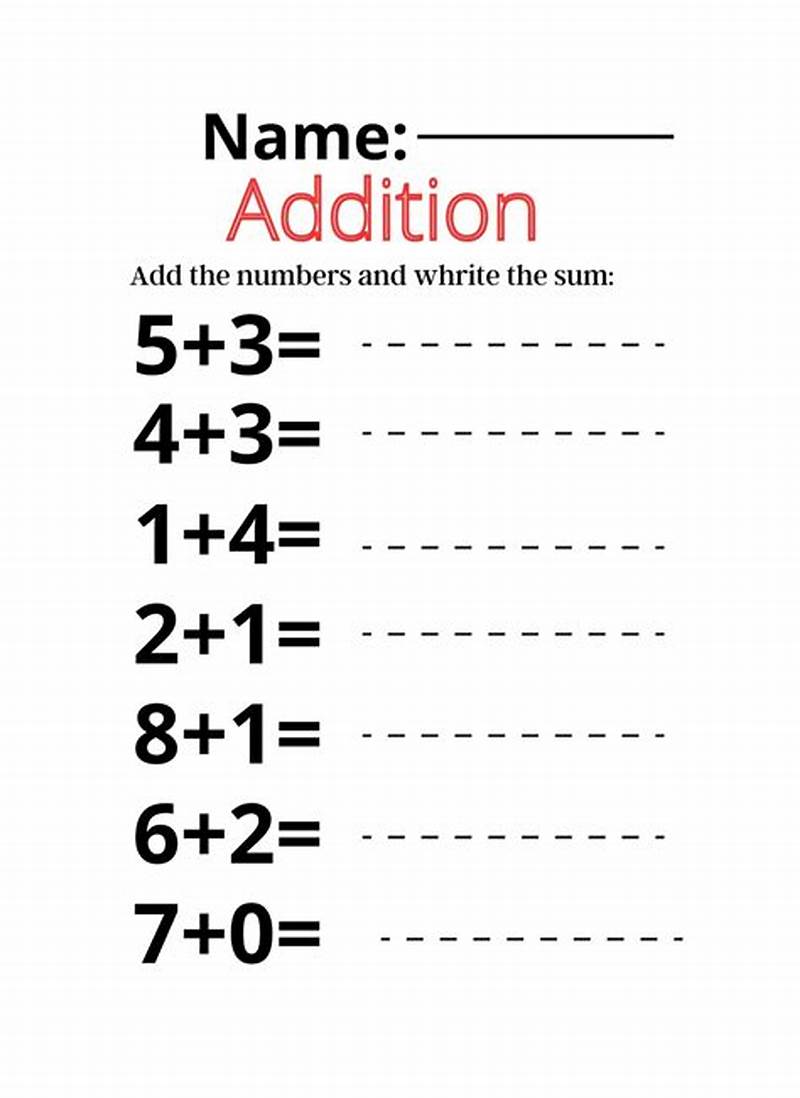 Math Pages Printable