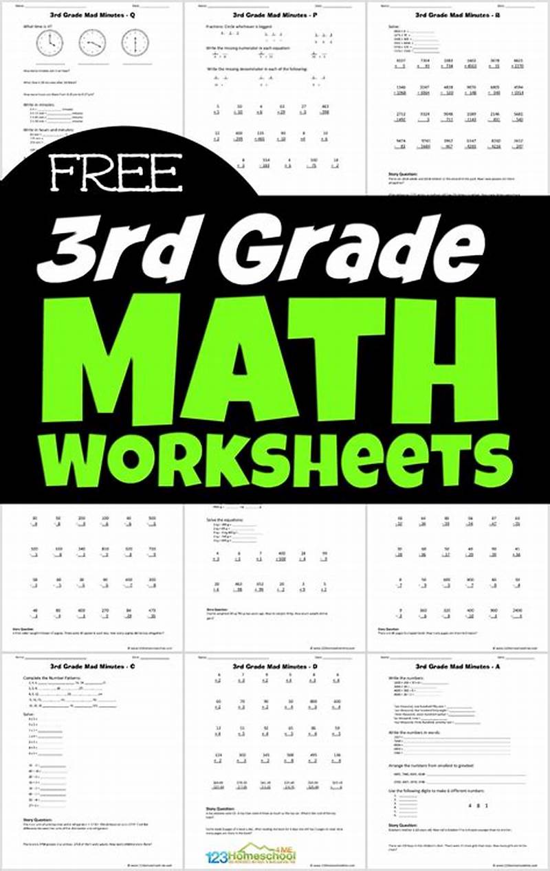 Math Worksheets For 3rd Graders Printable