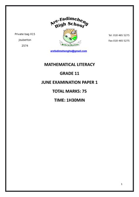 Grade 11 June Papers