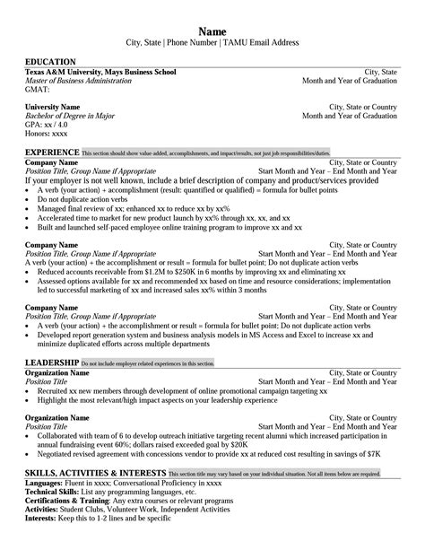 Mays Resume Template