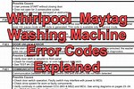 Maytag Washer Error Codes