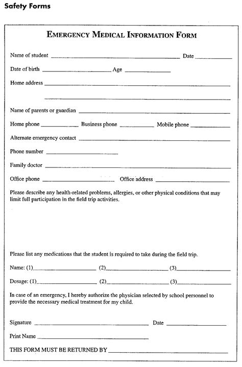 Medical Form Template