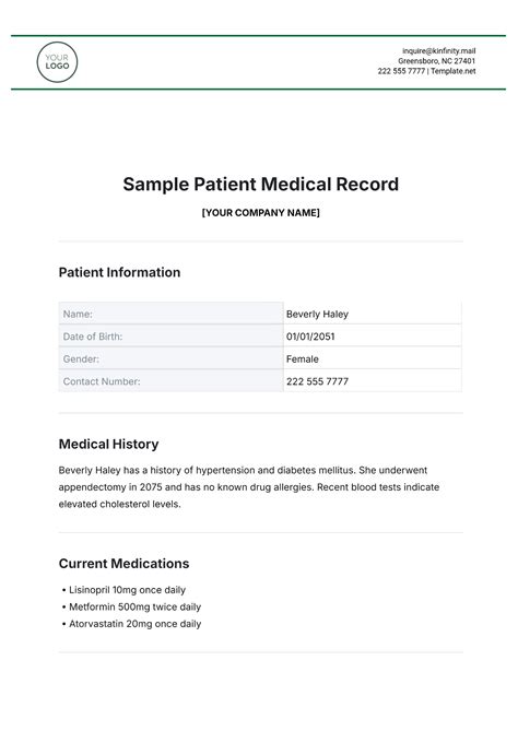 Medical Record Template