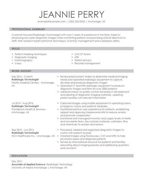 Medical Resumes Templates