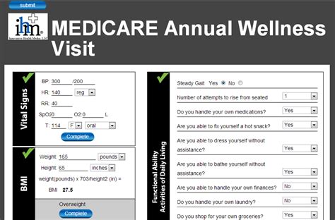 Medicare Wellness Exam Template