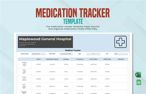 Medication Tracker Template Excel