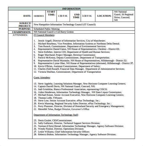 Meeting Recap Template Word