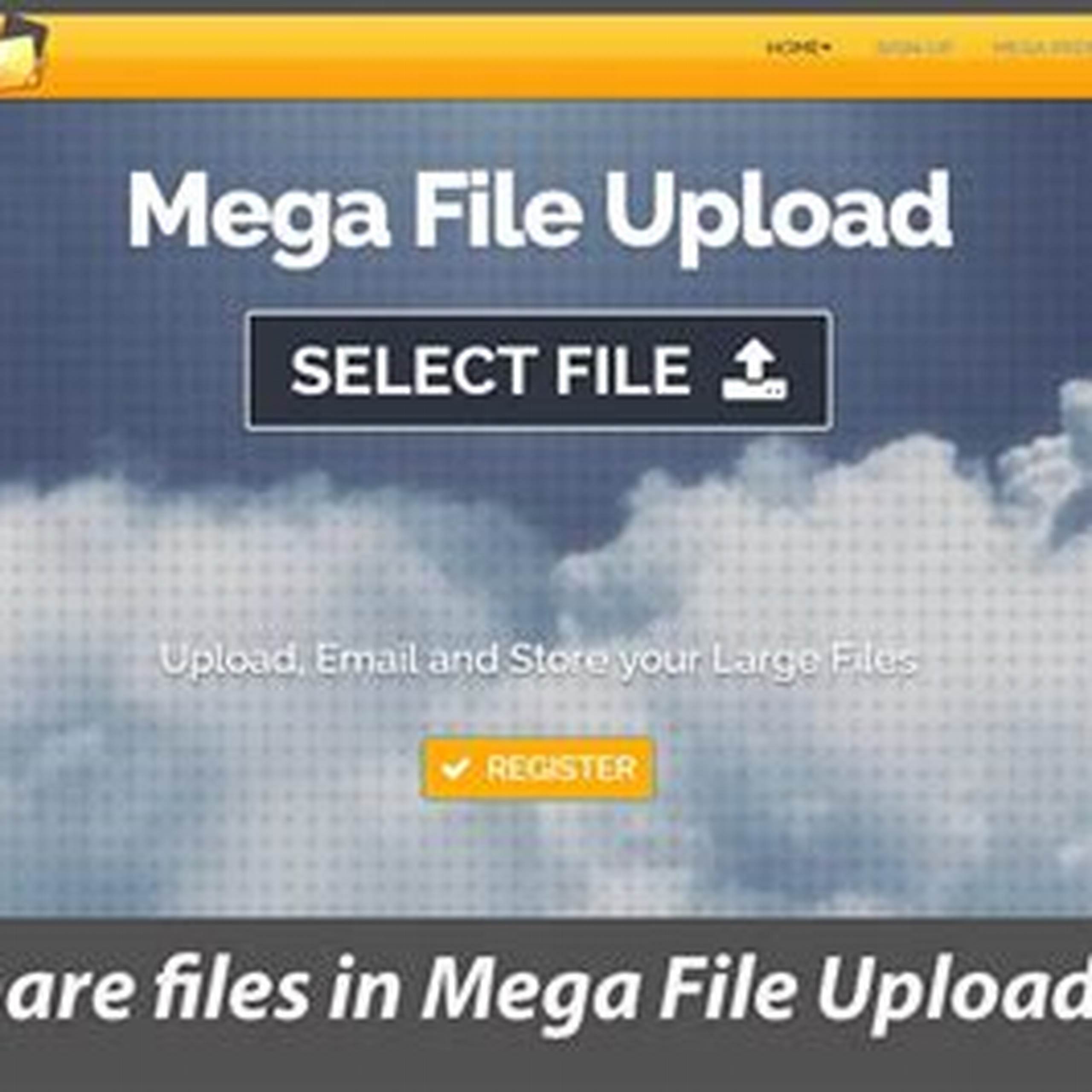 Megafile upload file sharing service