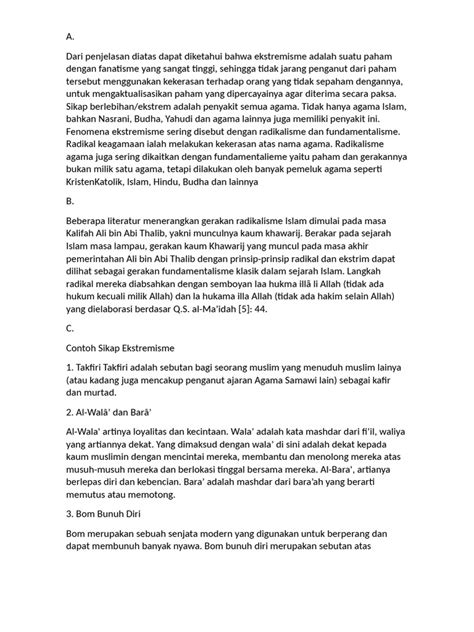 Memahami Ekstremisme