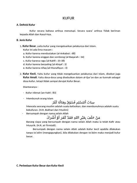 Memahami Kufur
