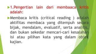 Membaca Kritis
