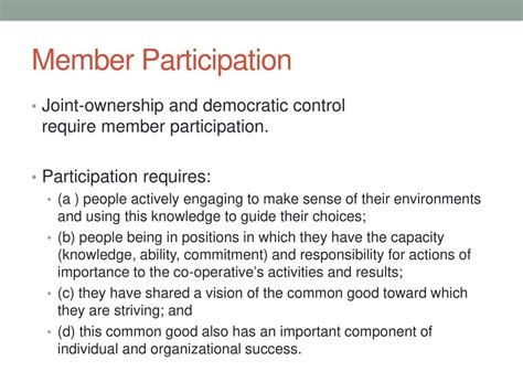 Member Participation