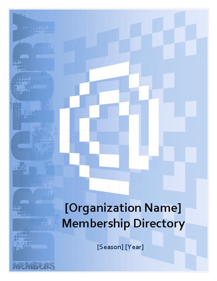 Membership Directory Template Word