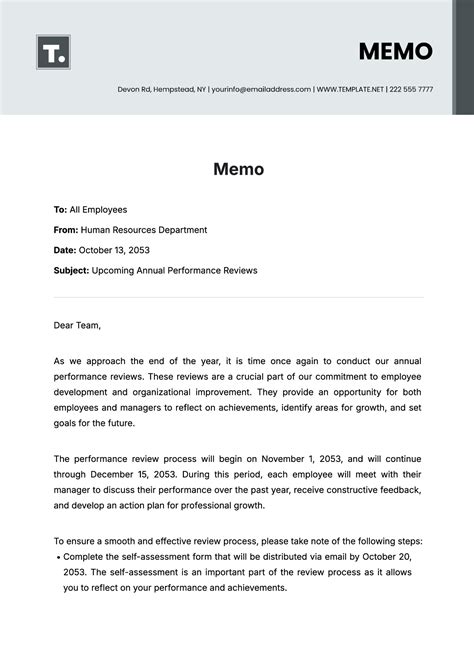 Memo example