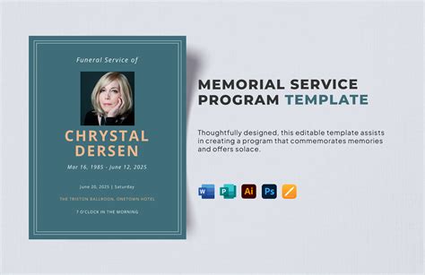 Memorial Service Program Template Word