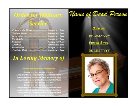 Memorial Templates Free
