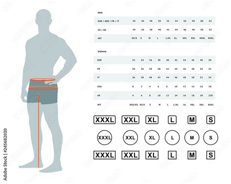 Men's Waist Measurement Chart