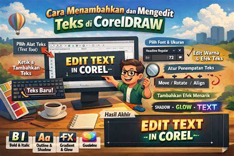 Menambahkan Teks dan Grafis