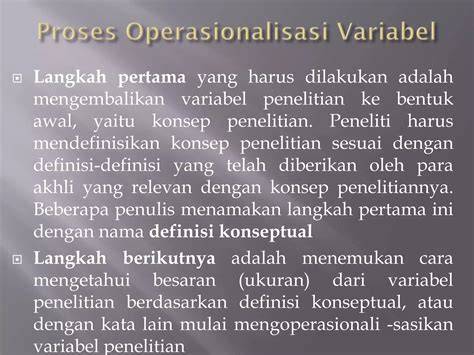 Mendefinisikan Variabel Operasional