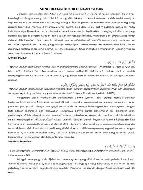 Menghindari Kufur