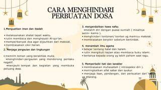 Menghindari perbuatan dosa