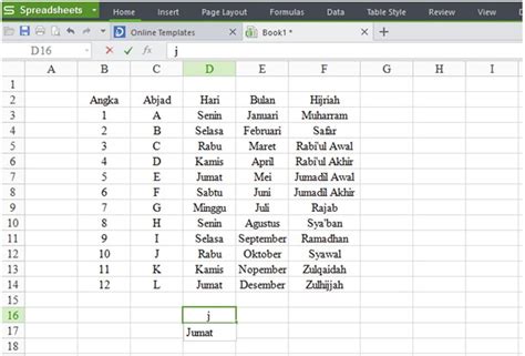 Mengisi Data di Excel