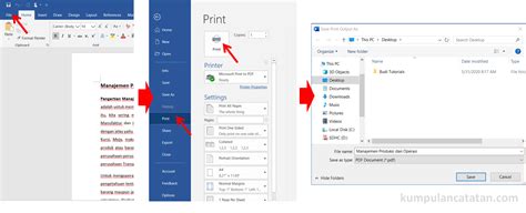 Mengubah Word ke PDF