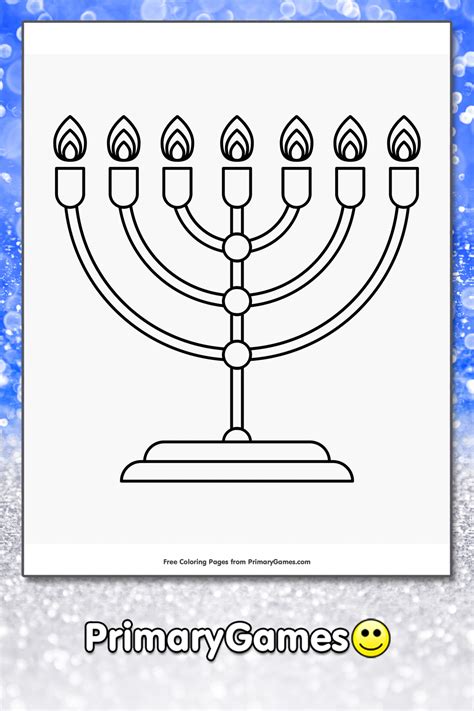 Menorah Coloring Page Printable