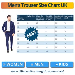 Mens Trouser Length Chart