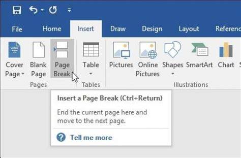 Menu Breaks di Microsoft Word