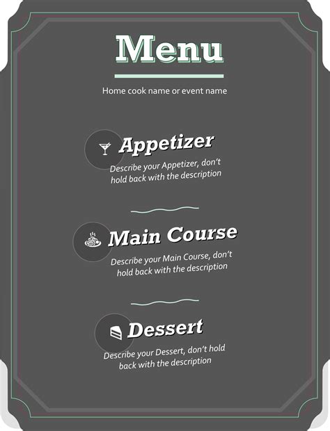 Menu Template Free Download