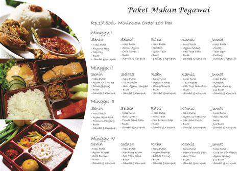 Menu makanan catering