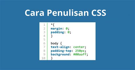 Menulis Code CSS Yang Konsisten