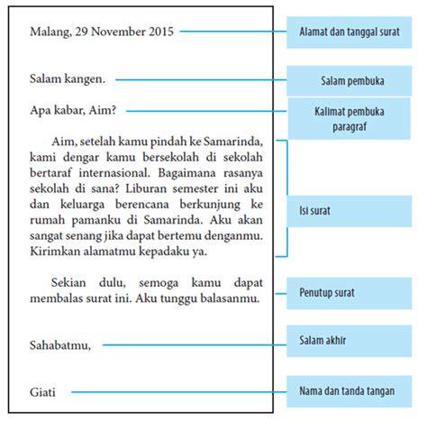 Menulis surat pribadi