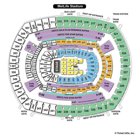 Metlife Seating Chart Concerts