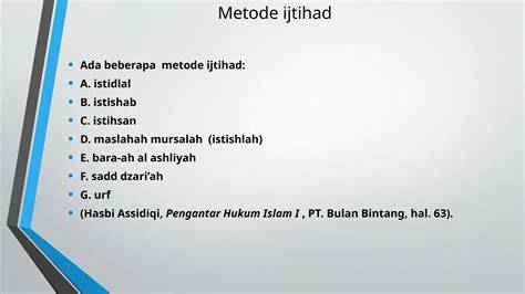 Metode Ijtihad Istishlah