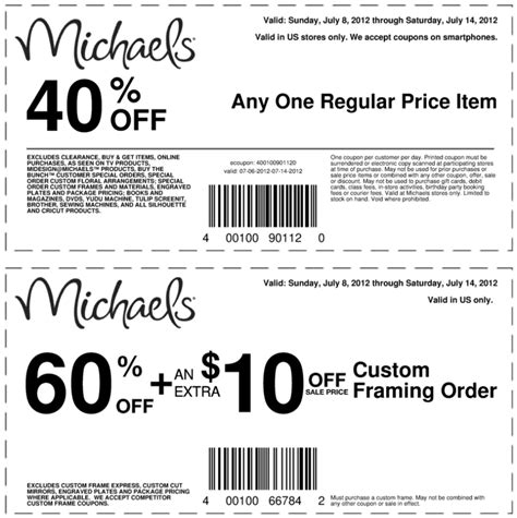 Michaels 40 Off Printable