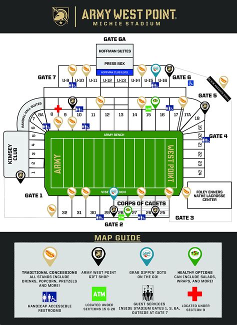 Michie Stadium Seating Chart With Seat Numbers