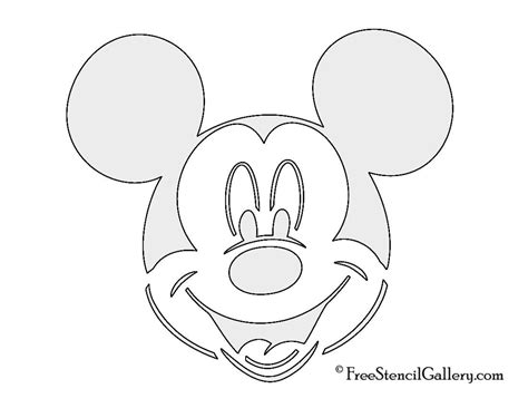 Mickey Mouse Pumpkin Carving Template